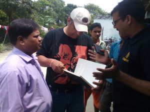 Rishi Shukla with researchers